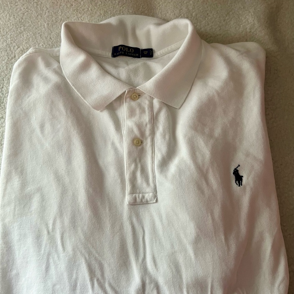Ralph Lauren White Polo Shirt Classic Design